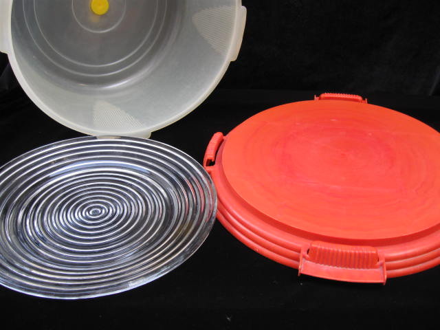 3 Piece Vintage 1950's Cover Cake Carrier