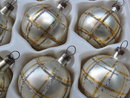 10 Kurt Adler Santa's World Gold & Silver Czechoslovakia Glass Christmas Tree Ornaments In Original Box