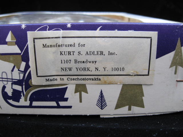 10 Kurt Adler Santa's World Gold & Silver Czechoslovakia Glass Christmas Tree Ornaments In Original Box
