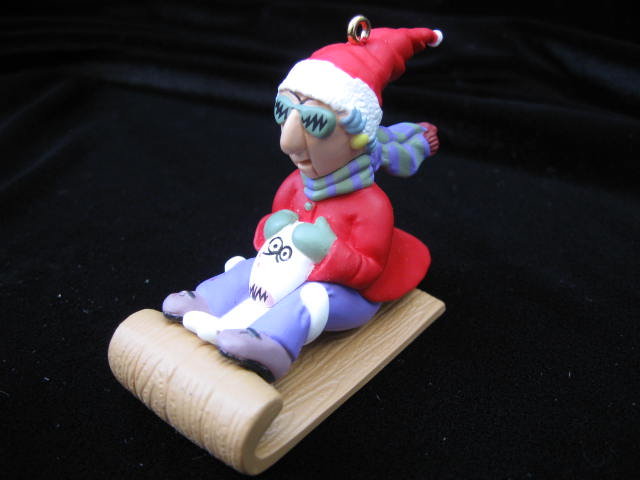 Hallmark 1998 Maxine & Floyd On Sled Christmas Tree Ornament
