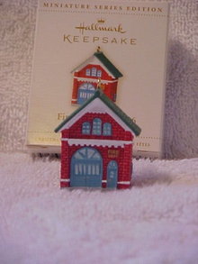 Hallmark 2006 The Firehouse No. 2006 3rd & Final In Miniature Fire Brigade Christmas Tree Ornament