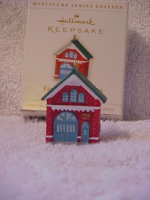 Hallmark 2006 The Firehouse No. 2006 3rd & Final In Miniature Fire Brigade Christmas Tree Ornament