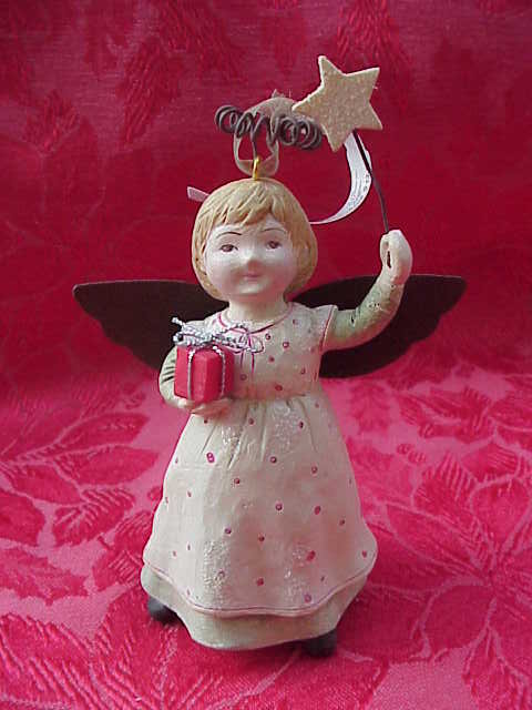 Hallmark Little Girl Old Fashioned Angel In Pinafore Christmas Tree Ornament