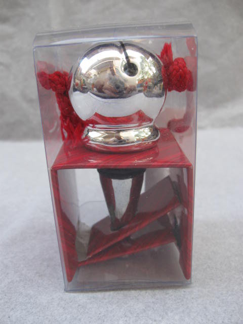 Hallmark 2007 Christmas Sleigh Bell Wine Stopper In Original Box
