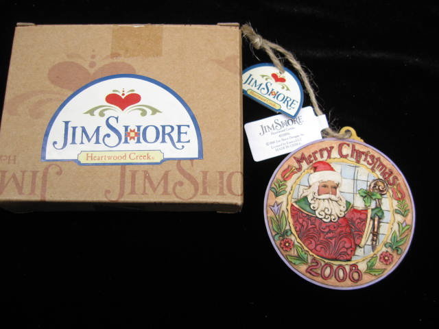 Jim Sore 2008 Folk Art Santa Christmas Tree Ornament