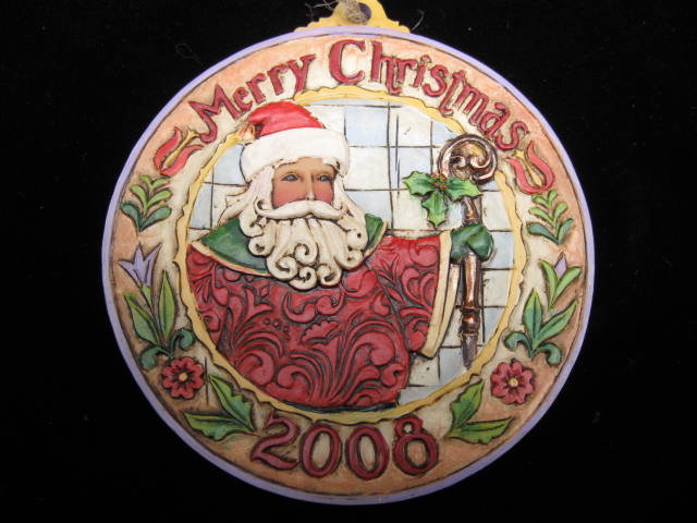 Jim Sore 2008 Folk Art Santa Christmas Tree Ornament