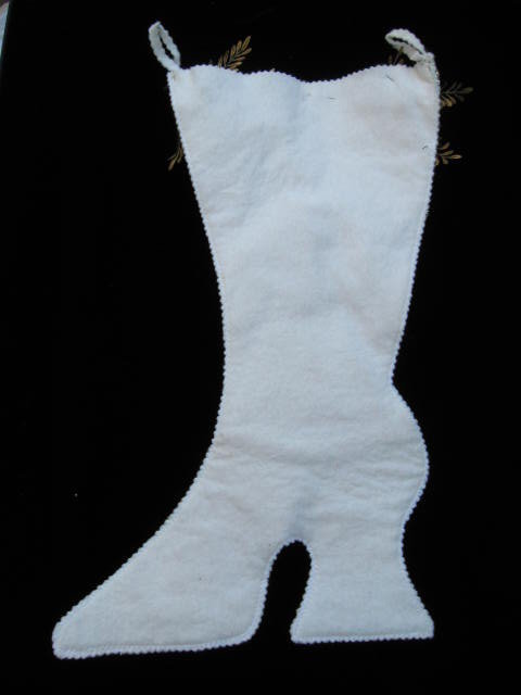 Vintage Felt Christmas Stocking with Angel Retro Christmas