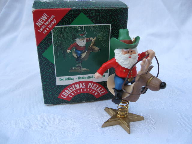 Hallmark 1987 Doc Holiday Cowboy Christmas Pizzazz Collection Christmas Tree Ornament
