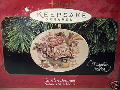 Hallmark 1997 Garden Bouquet Roses Nature's Sketchbook Christmas Tree Ornament Marjolein Bastin