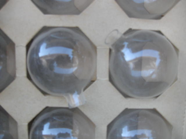 12 Shiny Brite Clear Glass Craft Wedding Party Personalize Christmas Ornaments 1 Dozen Shiny Brite Ornaments