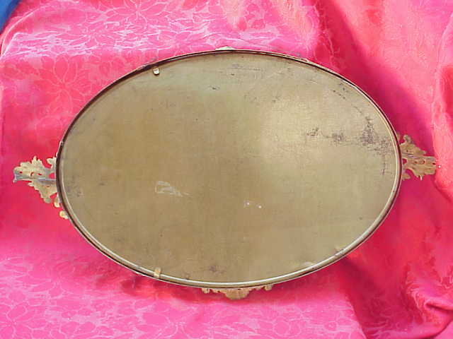 Vintage Convex Glass Portrait Picture With Metal Frame