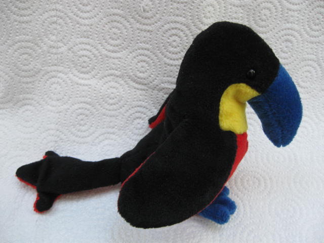 Ty Kiwi The Toucan Tropical Bird Retired Beanie Baby