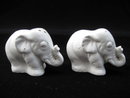 Vintage White Elephant Salt & Pepper Shakers
