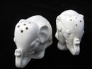 Vintage White Elephant Salt & Pepper Shakers