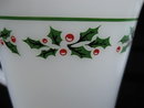 Set of 4 Corning Ware Corningware Pyrex Christmas Holly Days Milk Glass Mugs - 3 Sets Available