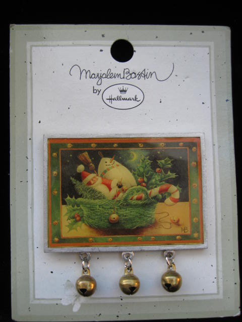 Hallmark 1999 Marjolein Bastin Christmas Sceen Pin or Brooch