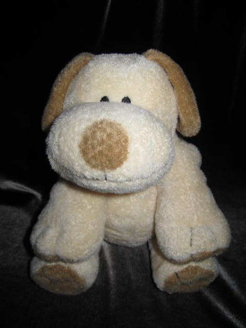 Ty Plopper The Tan & Brown Puppy Dog Pluffie Plush