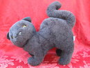 Vintage Chrisha Halloween Hunched Black Cat Plush