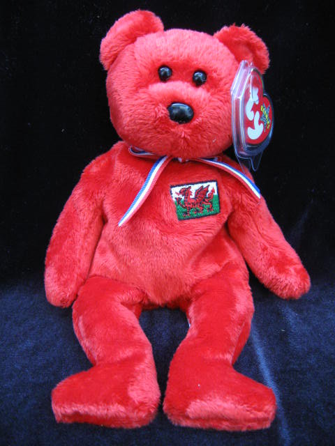 Ty WALES UK Exclusive Beanie Baby Bear