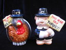 Comical Pig & Turkey Thanksgiving Shakers