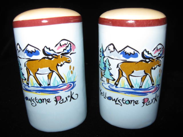 Yellowstone Souvenir Moose Salt & Pepper Shakers