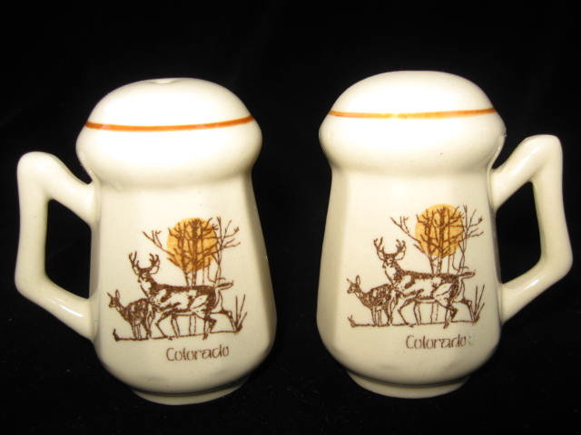Colorado Souvenir Deer Salt & Pepper Shakers