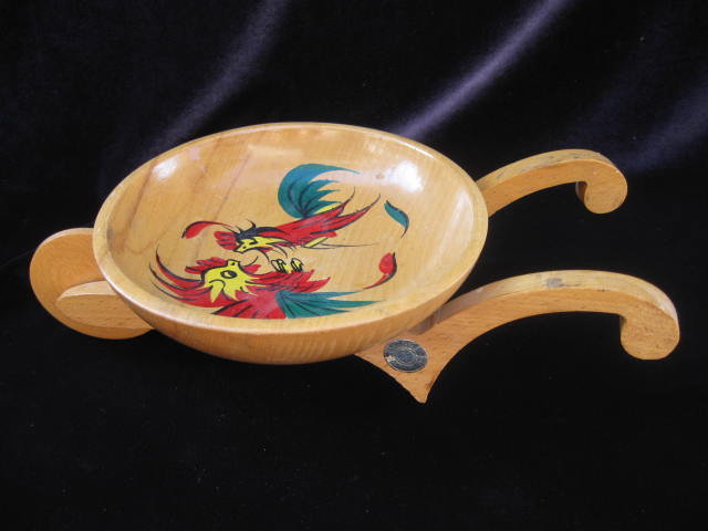 Fred Roberts Wheelbarrow With Roosters Decorative Candy Dish