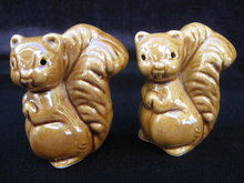 Vintage Brown Squirrel Salt & Pepper Shakers