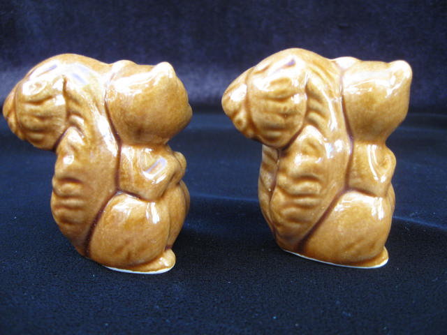 Vintage Brown Squirrel Salt & Pepper Shakers
