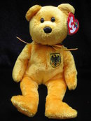 Ty PRINZ VON GOLD German Exclusive Ty Beanie Baby Bear MWMT