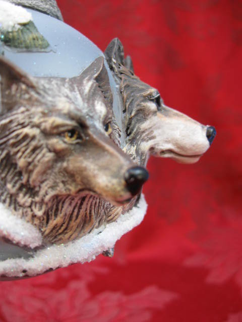 Bradford Eyes In The Shadows 3 Dimensional Wolf Christmas Tree Ornament
