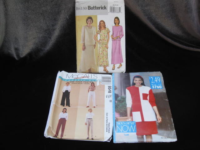 Lot of 3 Sewing Patterns McCall's, Butterick & Butterick See & Sew Sewing Patterns Size 16-24