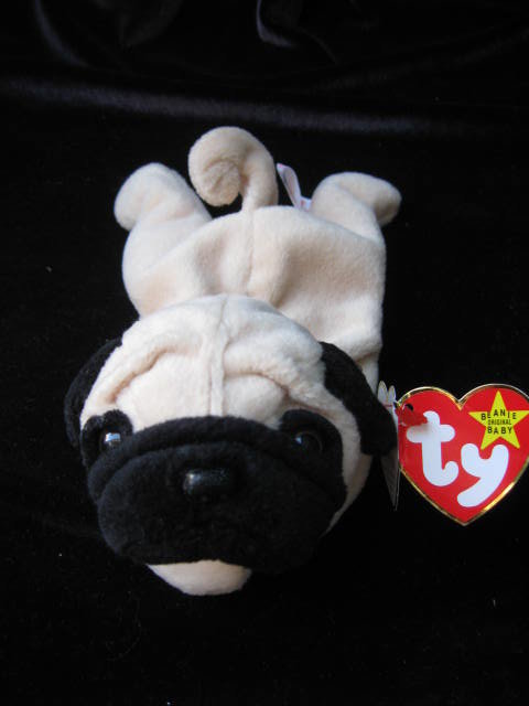 Ty Pugsly The Pug Beanie Baby Puppy Dog