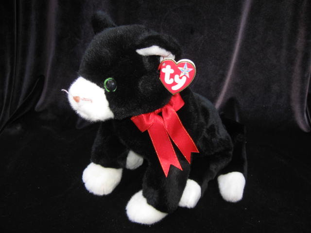 Ty Zip The Black & White Cat Beanie Buddy Plush
