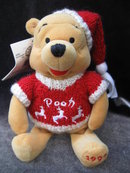 Disney 1999 Winnie The Pooh Plush Christmas Reindeer Winter Sweater Bean Bag Beanie Baby Pooh 8