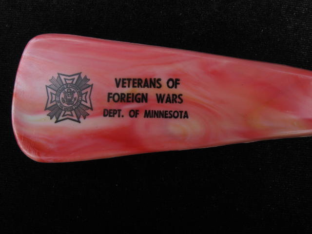 Vintage Veterans of Foreign Wars Advertising Western Horse Head Shoe Horn