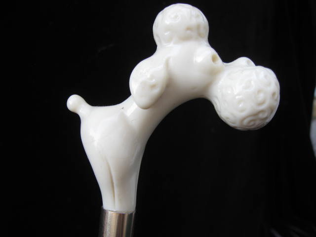 Vintage White Poodle Shoe Horn