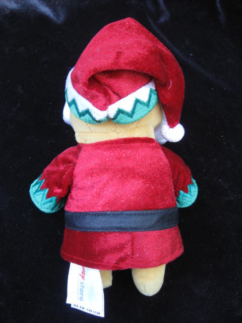 2001 Disney Santa Claus Winnie The Pooh Beanie Baby Disney Store Exclusive