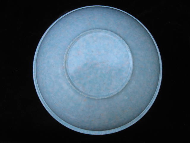 Shades of Aqua Blue - Green Brookpark Melmac Confetti Spatter Garbage Bowl