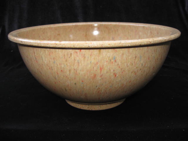 Brown TexasWare Melmac Confetti Spatter Garbage Bowl