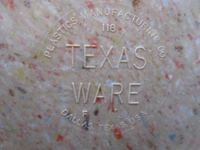 Brown TexasWare Melmac Confetti Spatter Garbage Bowl