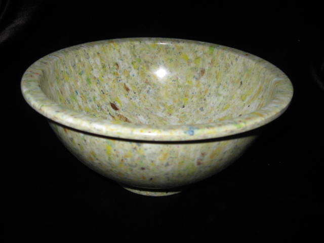 Small Green Texas Ware Melmac Confetti Spatter Garbage Bowl
