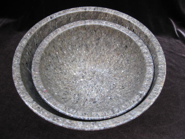 Set of 2 Gray Brookpark Melmac Confetti Spatter Garbage Bowls