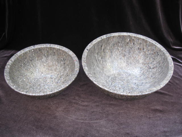 Set of 2 Gray Brookpark Melmac Confetti Spatter Garbage Bowls