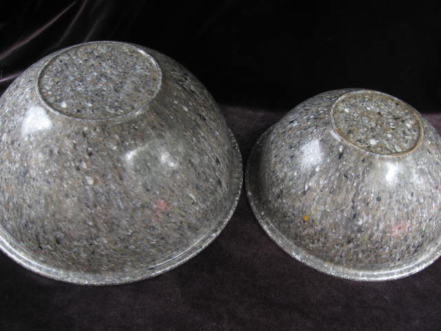 Set of 2 Gray Brookpark Melmac Confetti Spatter Garbage Bowls