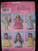 Simplicity # 5705 Disney Princess Costumes For 18