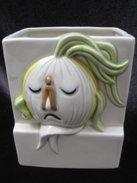 Vintage Fitz & Floyd Anthropomorphic 3D 3 D Dimensional Stinky Onion Planter