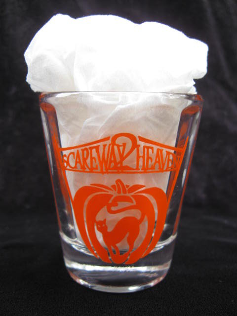 Hard Rock Cafe Halloween 2002 Scareway 2 Heaven Shot Glass