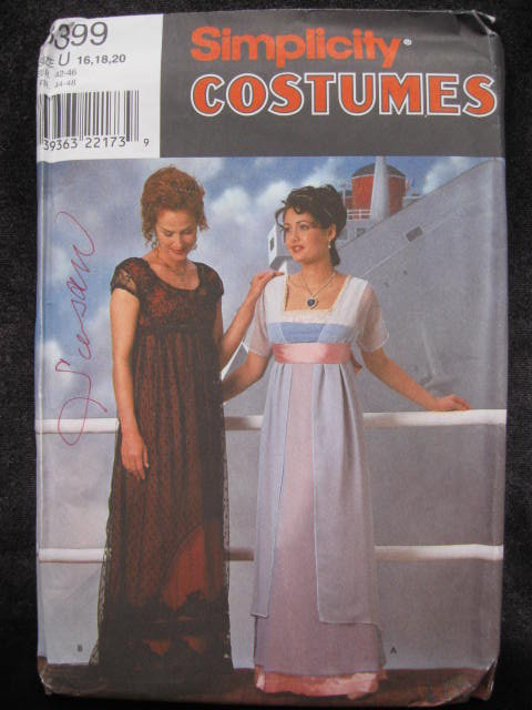 New Simplicity 8399 Misses' The Titanic Rose Halloween Costume Sewing Pattern OOP