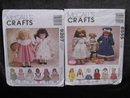 2 McCall's Crafts 9207 & 8555 Doll Clothes for 18